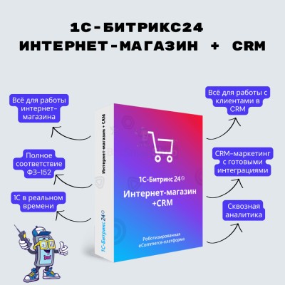 Программа для ЭВМ "1С-Битрикс24". Лицензия Интернет-магазин + CRM (12 мес.) - купить в Апанаево